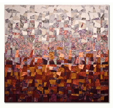 Load image into Gallery viewer, Vibrant Red Art Quilt, Displaying Organized Chaos in colors of reds, pinks, oranges and purples

